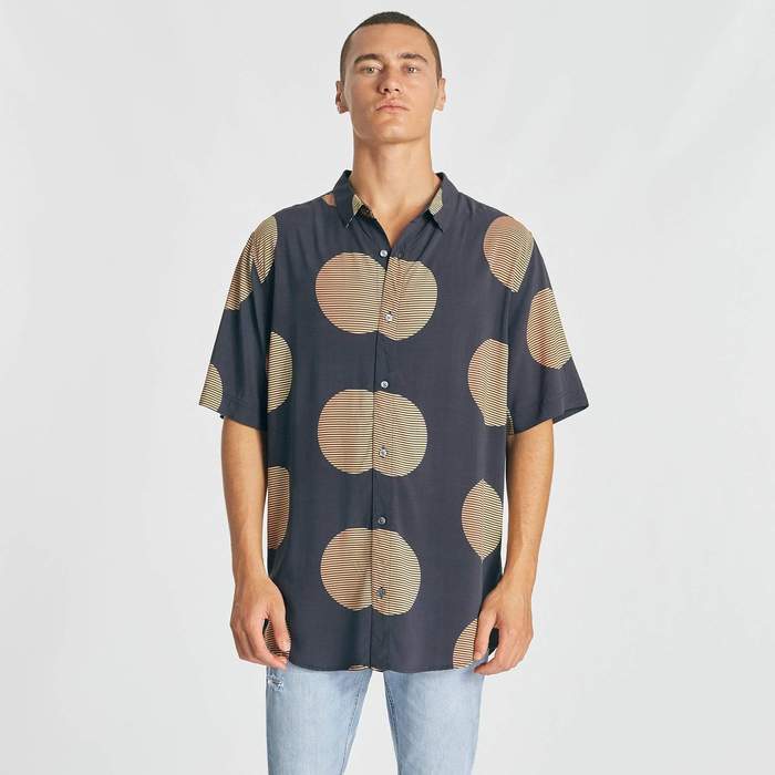 NOMADIC PARADISE Harbour Relaxed Short Sleeve Shirt - Multi Colour Print - Image 2