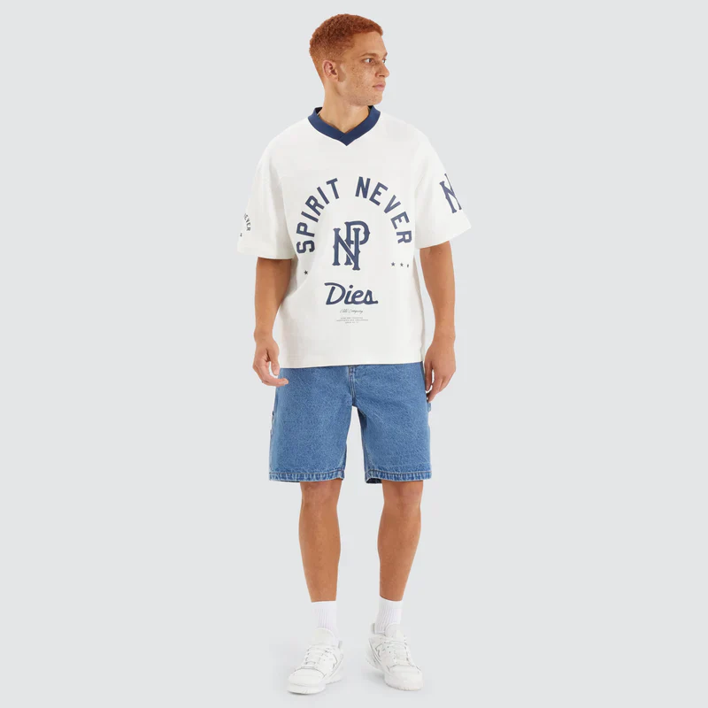 NOMADIC PARADISE Matchup V-Neck Tee - Natural White - Image 2