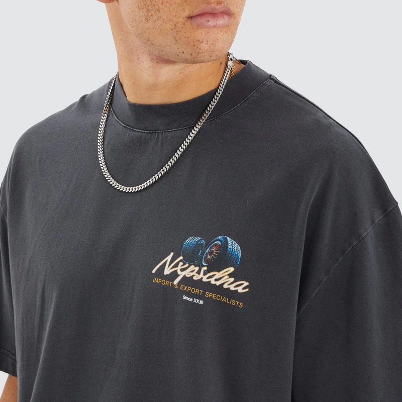 NENA AND PASADENA Quadrant Street Tee - Pigment Black - Image 3