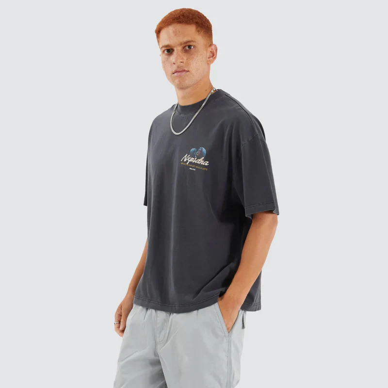 NENA AND PASADENA Quadrant Street Tee - Pigment Black - Image 4