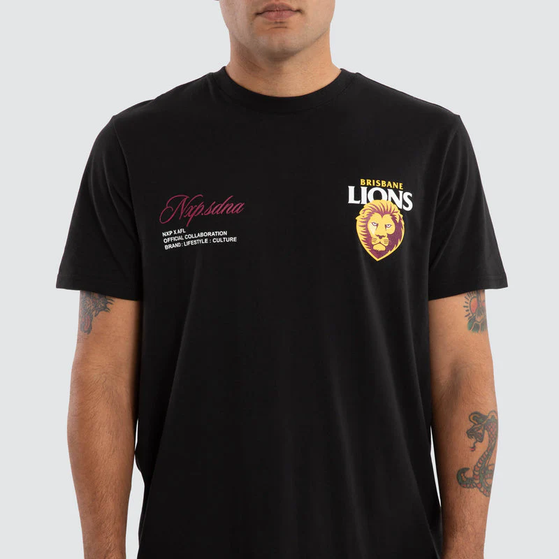NXP x AFL Brisbane Lions Prime Tee - Jet Black - Image 2
