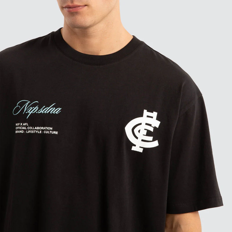 NXP x AFL Carlton Blues Season Tee - Jet Black - Image 2