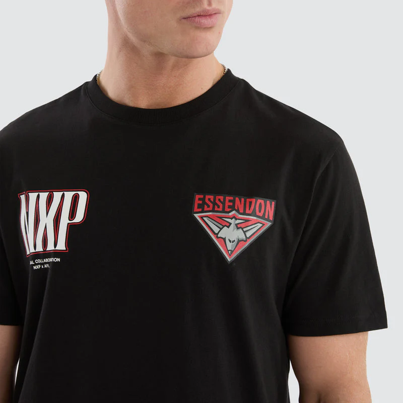 NXP x AFL Essendon Legend Tee - Jet Black - Image 5