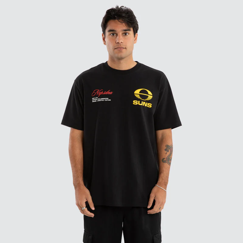 NXP x AFL Gold Coast Suns Season Tee - Jet Black - Image 3