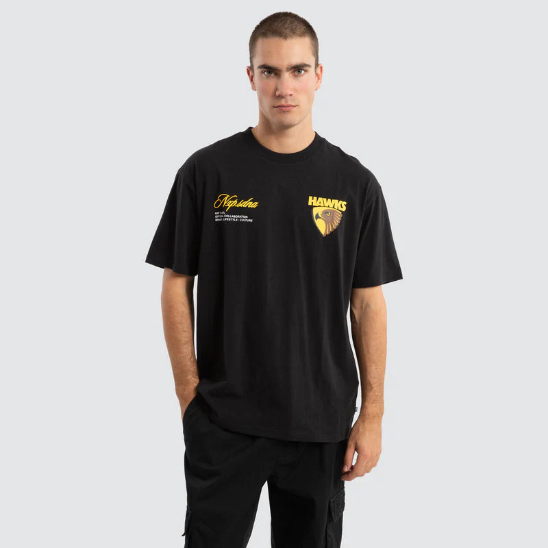 NXP x AFL Hawthorn Hawks Season Tee - Jet Black - Image 3