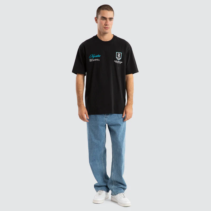 NXP x AFL Port Adelaide Power Season Tee - Jet Black - Image 2
