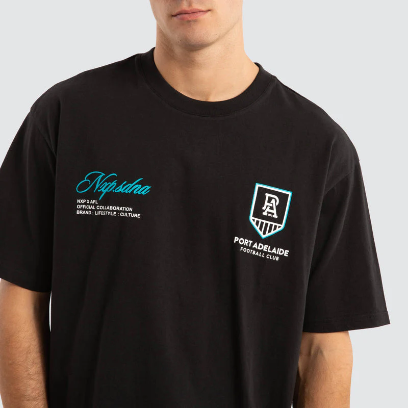 NXP x AFL Port Adelaide Power Season Tee - Jet Black - Image 4