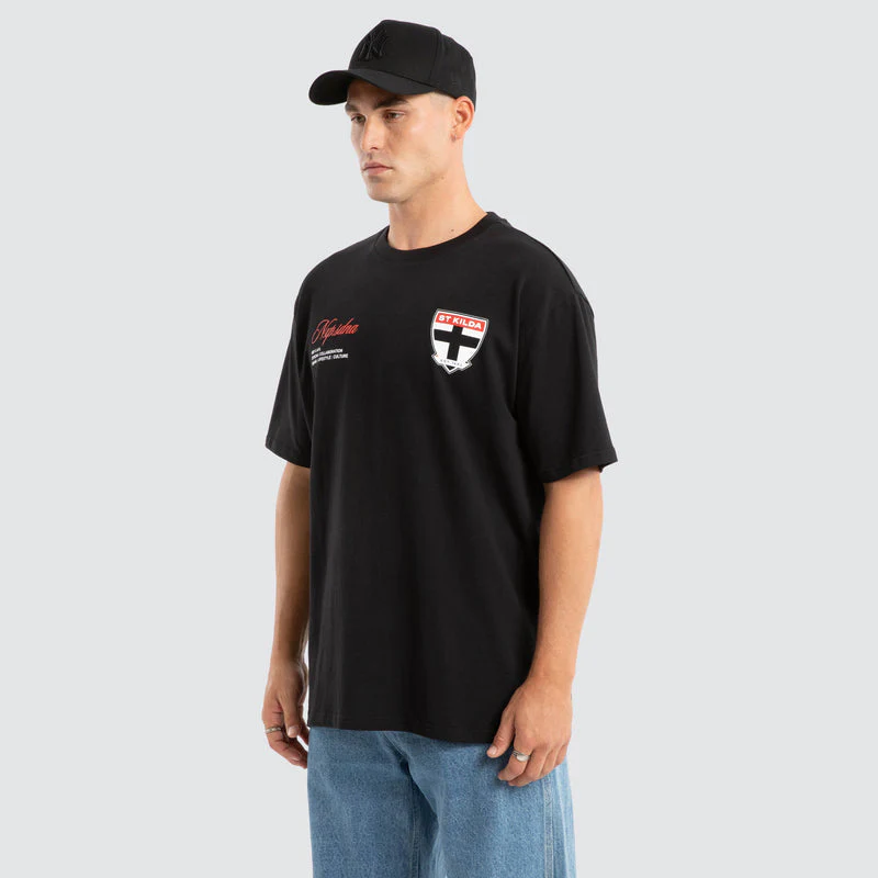 NXP x AFL St Kilda Saints Season Tee - Jet Black - Image 4