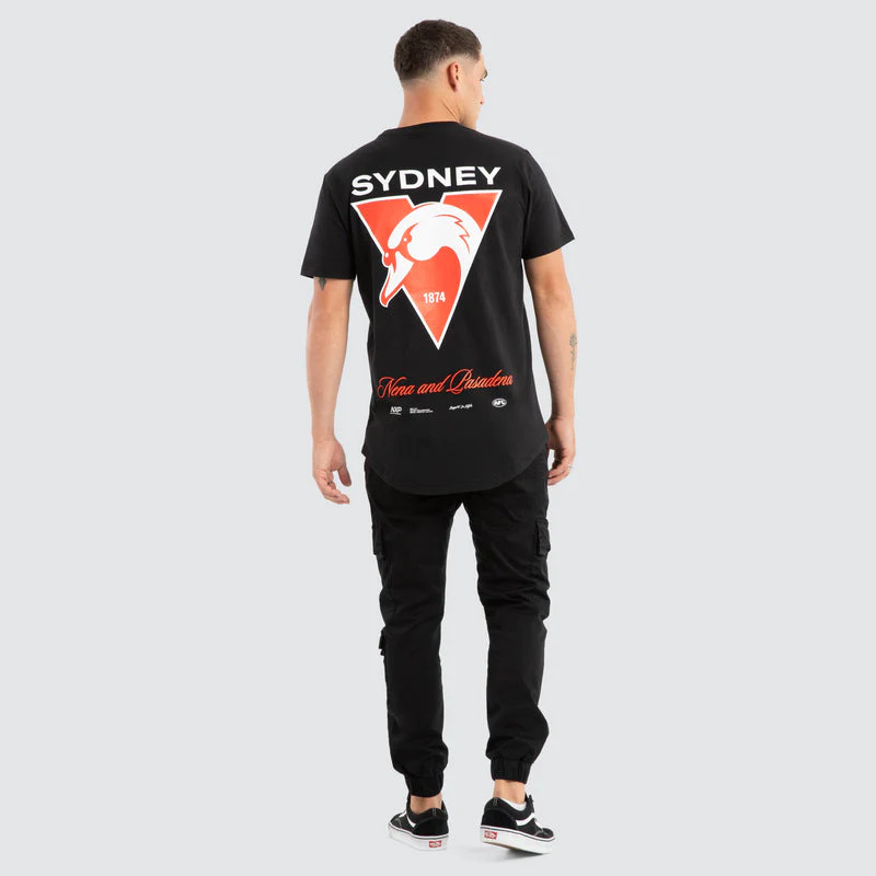 NXP x AFL Sydney Swans Prime Tee  - Jet Black - Image 4
