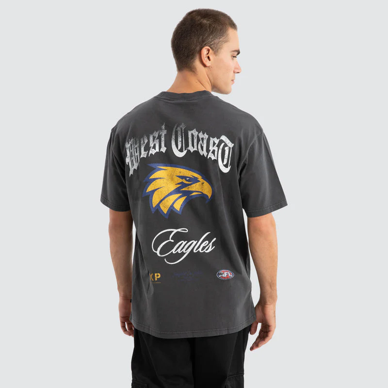 NXP x AFL West Coast Eagles Vintage Goth Tee - Pigment Asphalt