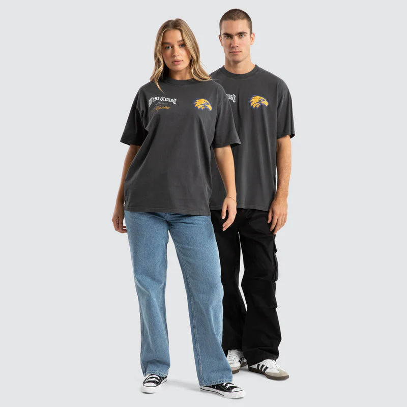 NXP x AFL West Coast Eagles Vintage Goth Tee - Pigment Asphalt - Image 3