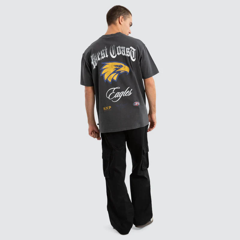 NXP x AFL West Coast Eagles Vintage Goth Tee - Pigment Asphalt - Image 5