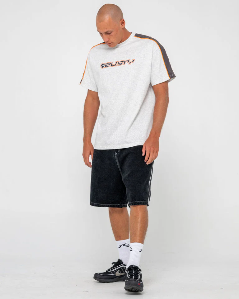 RUSTY Alonso Graphic Panel Tee - Ecru Marle - Image 2