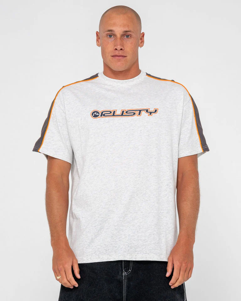 RUSTY Alonso Graphic Panel Tee - Ecru Marle - Image 3