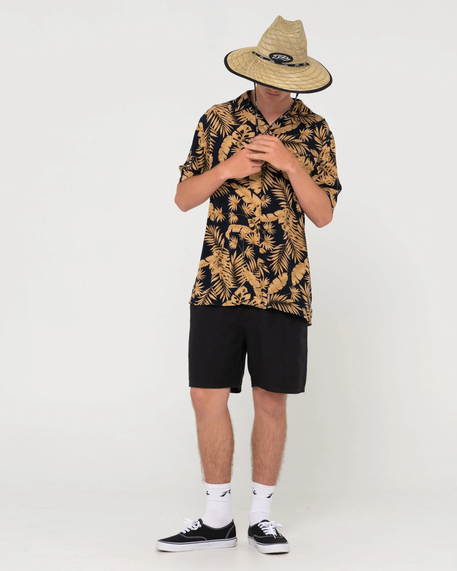 RUSTY Boony Premium Straw Hat - Black - Image 3