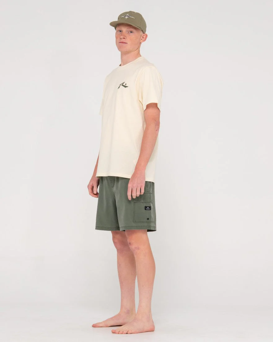 RUSTY Camper Elastic Hybrid Walkshort - Shadow Army