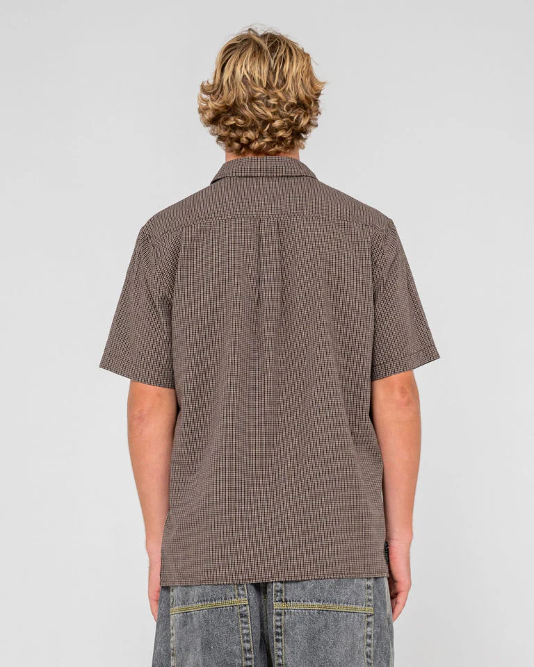 RUSTY Datsun Check S/S Shirt - Java - Image 3