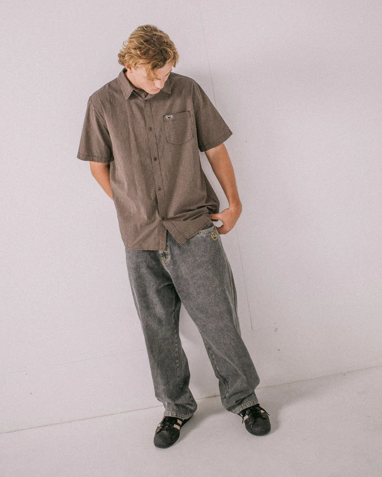 RUSTY Datsun Check S/S Shirt - Java - Image 6