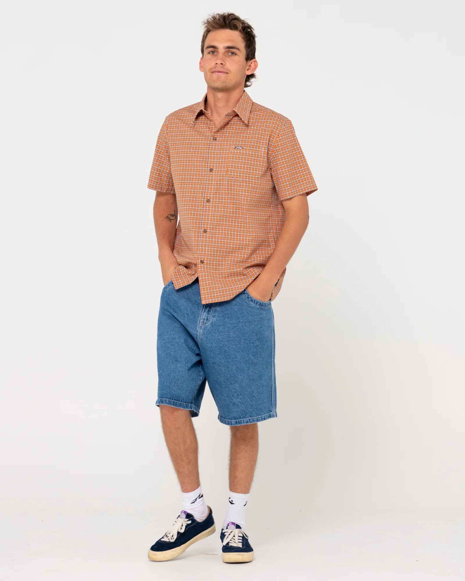 RUSTY Datsun Check S/S Shirt