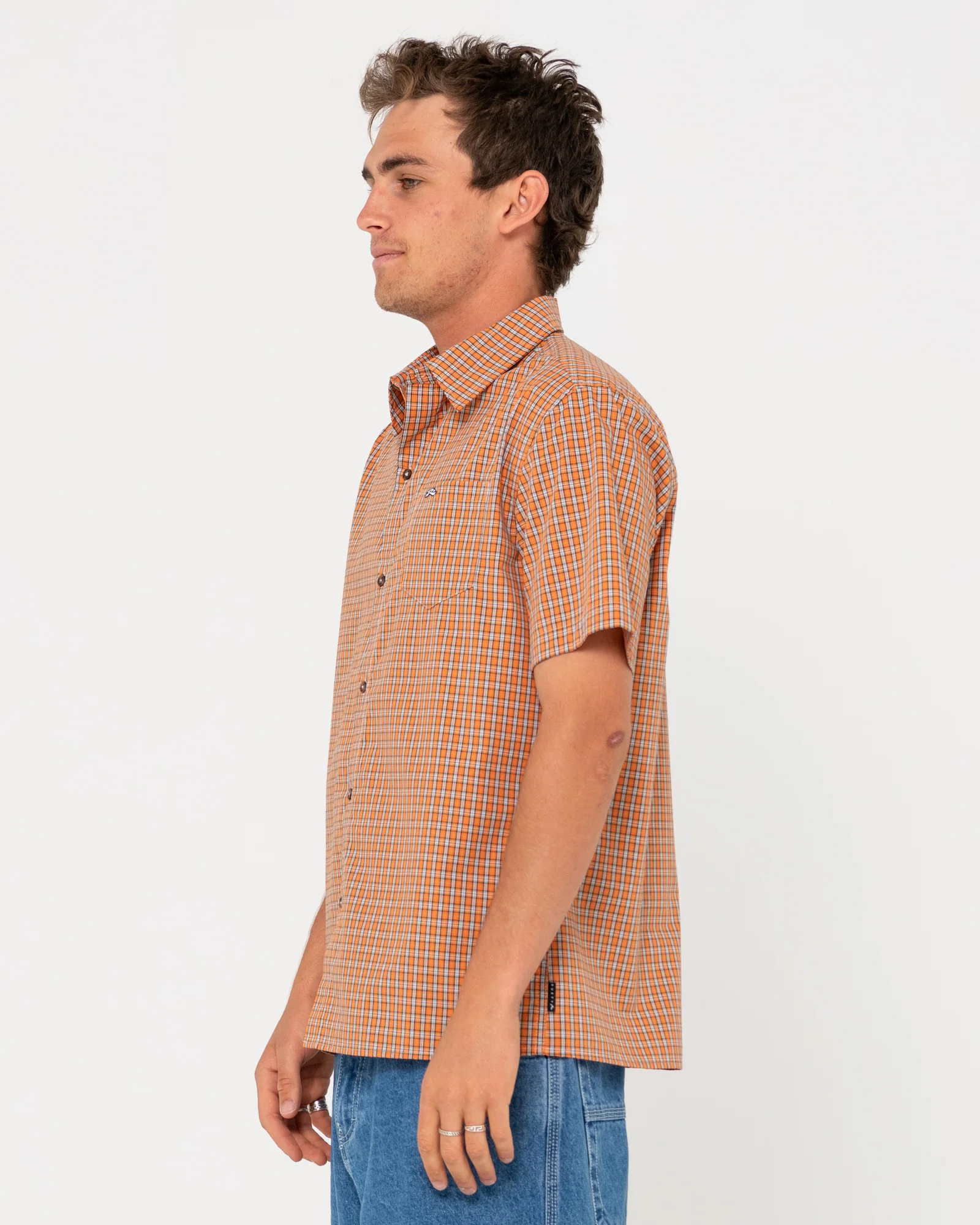 RUSTY Datsun Check S/S Shirt - Image 4