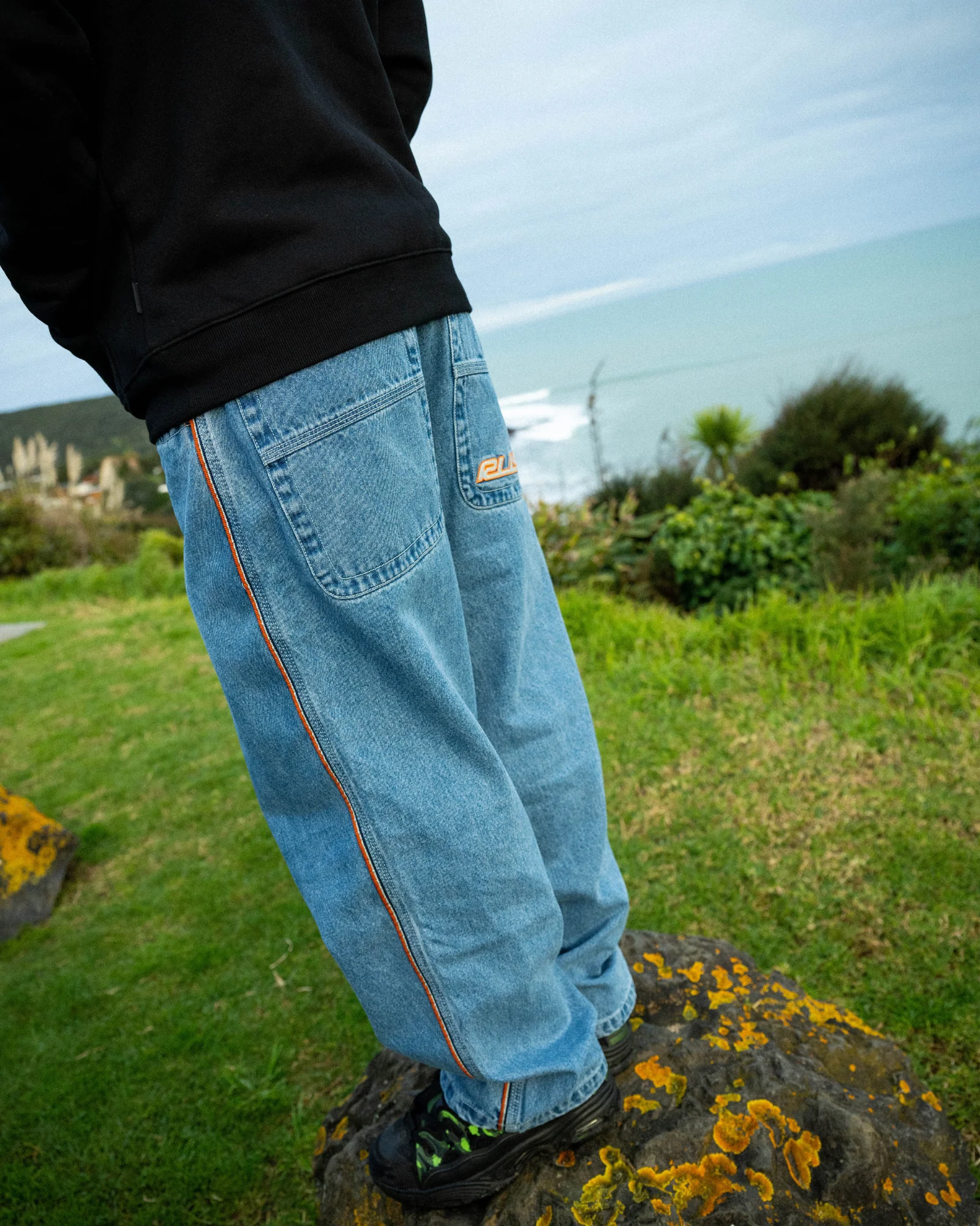 RUSTY Flip Daddy 2.0 Baggy Jean - Middy Blue - Image 5