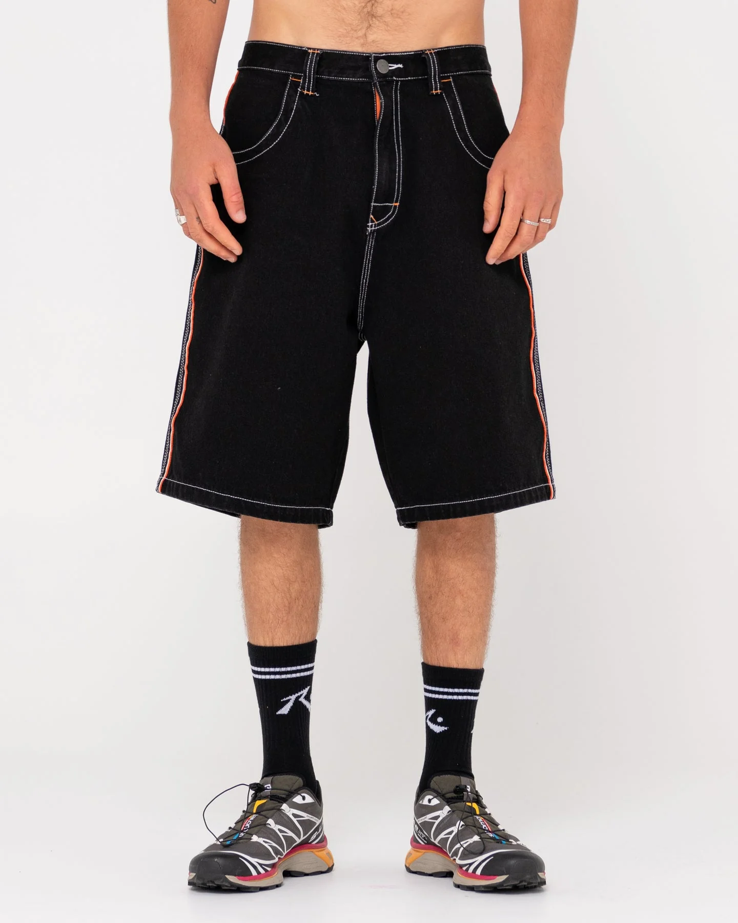 RUSTY Flip Daddy Draggin Baggy Jort - Black Out - Image 2