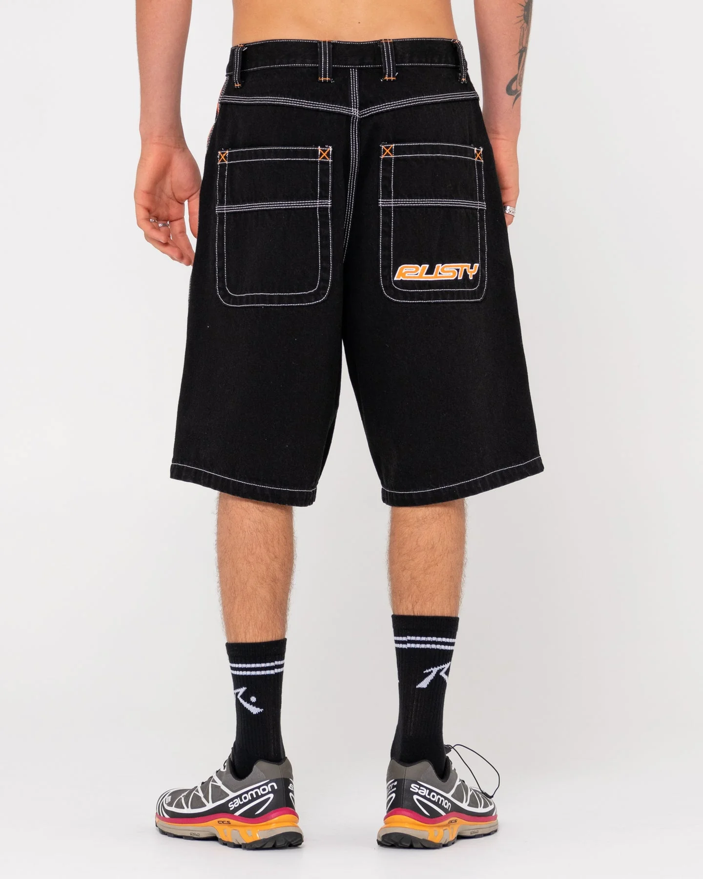 RUSTY Flip Daddy Draggin Baggy Jort - Black Out - Image 3