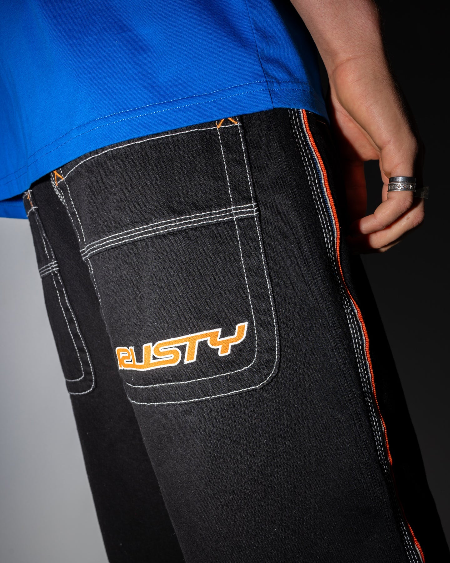 RUSTY Flip Daddy Draggin Baggy Jort - Black Out - Image 5
