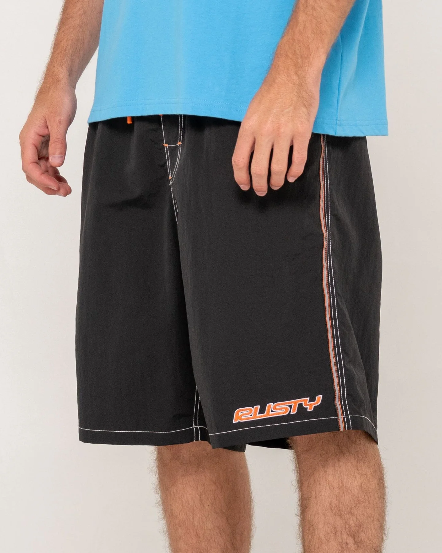 RUSTY Flip Daddy 22" Elastic Waist Boardshort - Black - Image 2