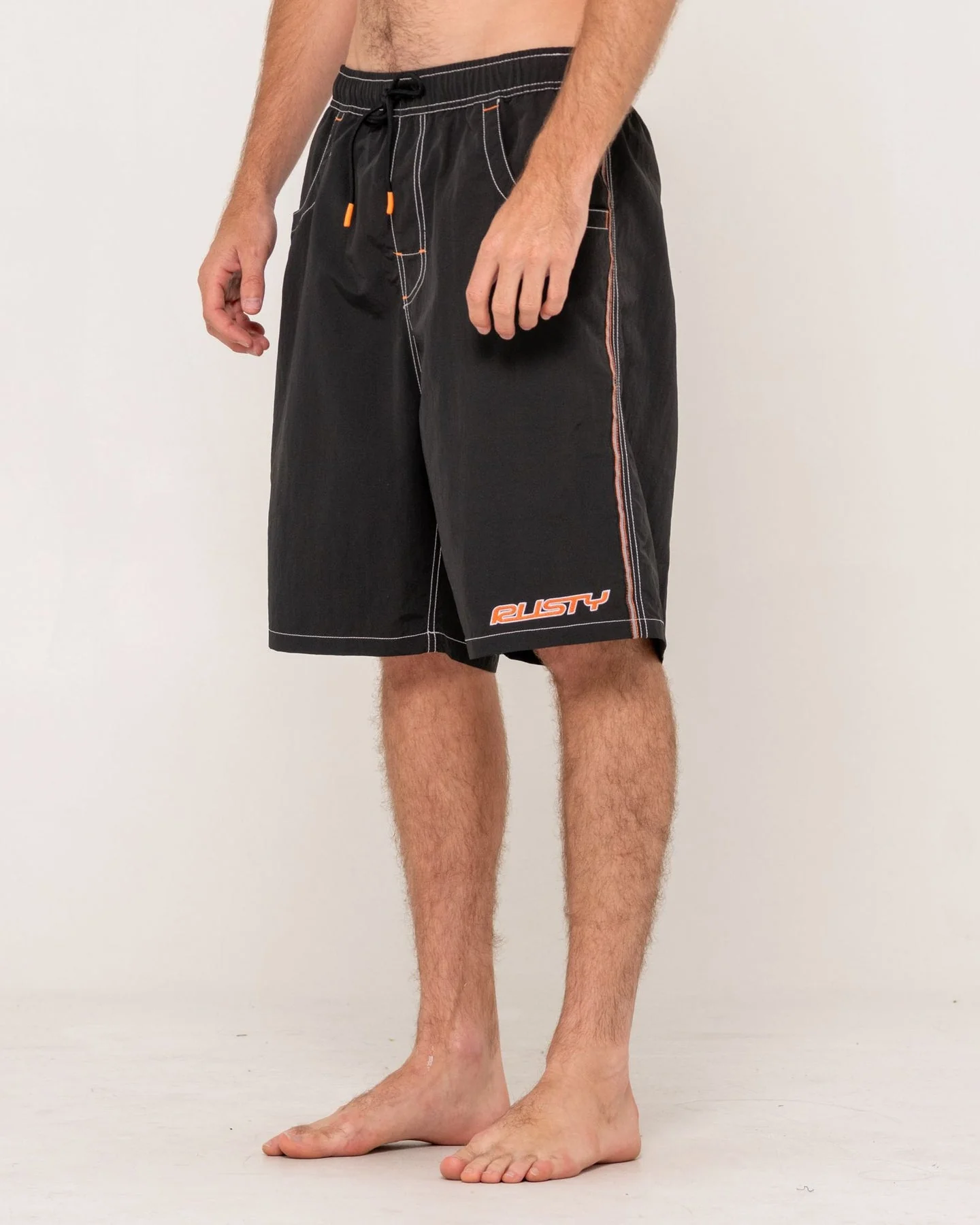 RUSTY Flip Daddy 22" Elastic Waist Boardshort - Black - Image 4