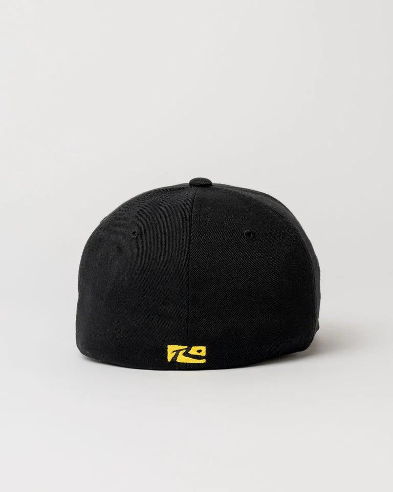 RUSTY Flip Daddy Flexfit Cap - Black - Image 4