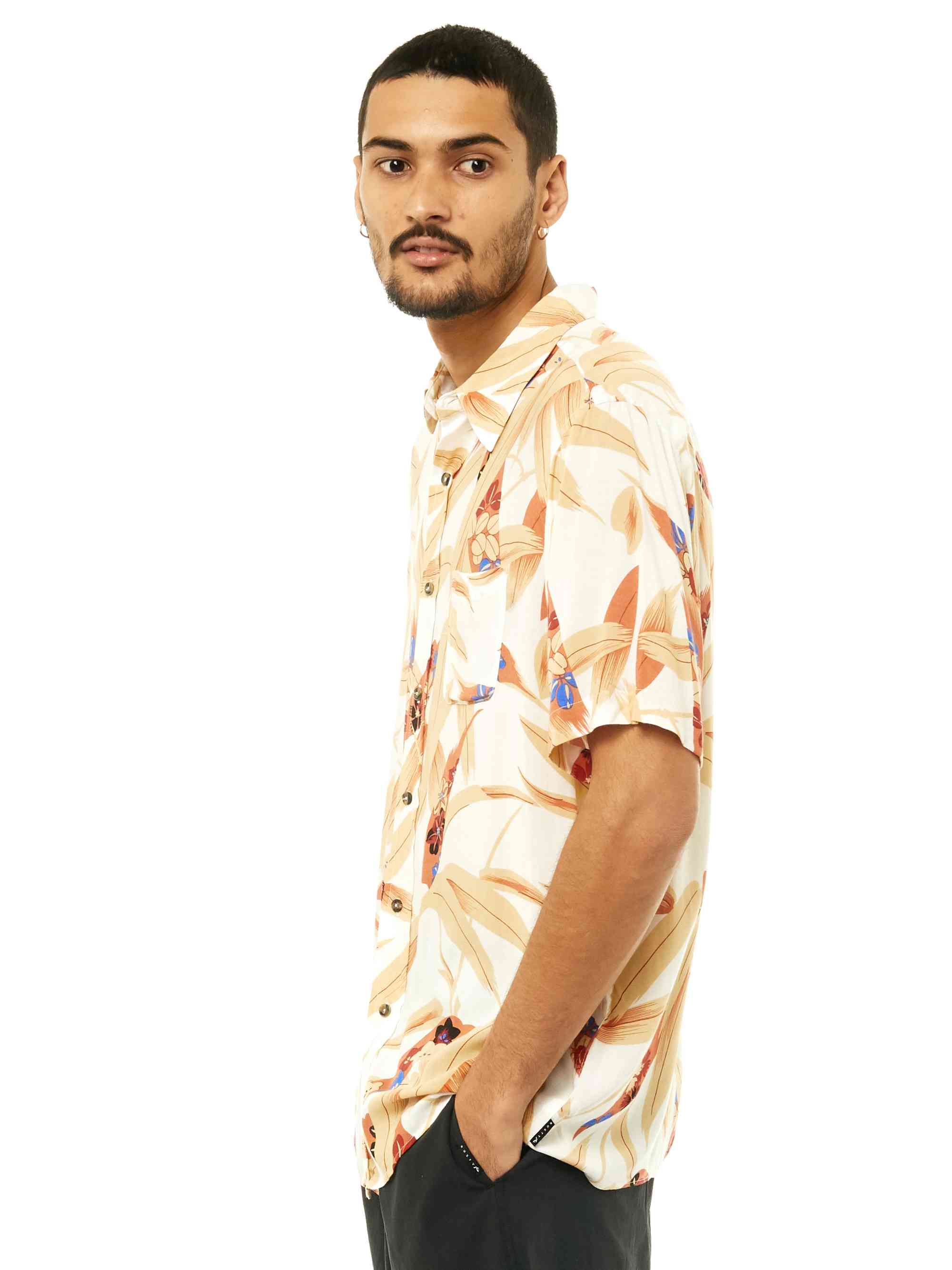 Rusty Fragment Short Sleeve Shirt - White - Image 3