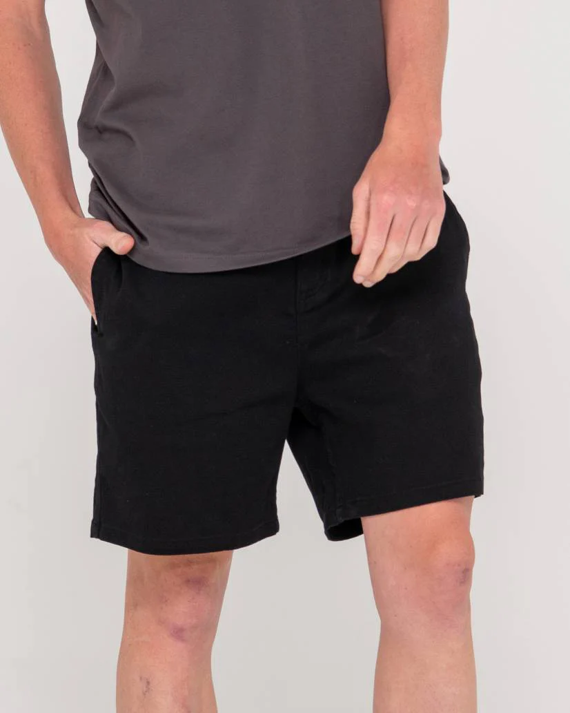 RUSTY Grilled Relaxed Chino Short - Black - Image 2