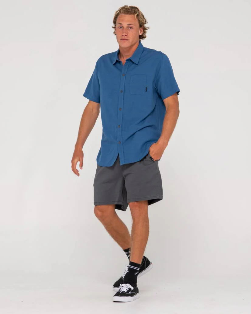 RUSTY Grilled Relaxed Chino Short - Pavement