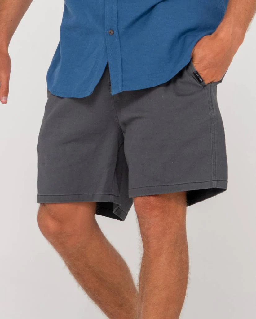 RUSTY Grilled Relaxed Chino Short - Pavement - Image 2