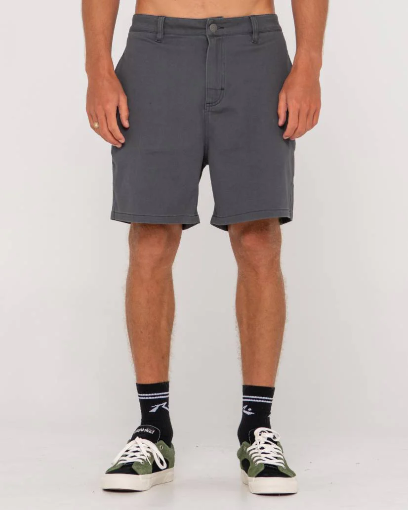 RUSTY Grilled Relaxed Chino Short - Pavement - Image 3