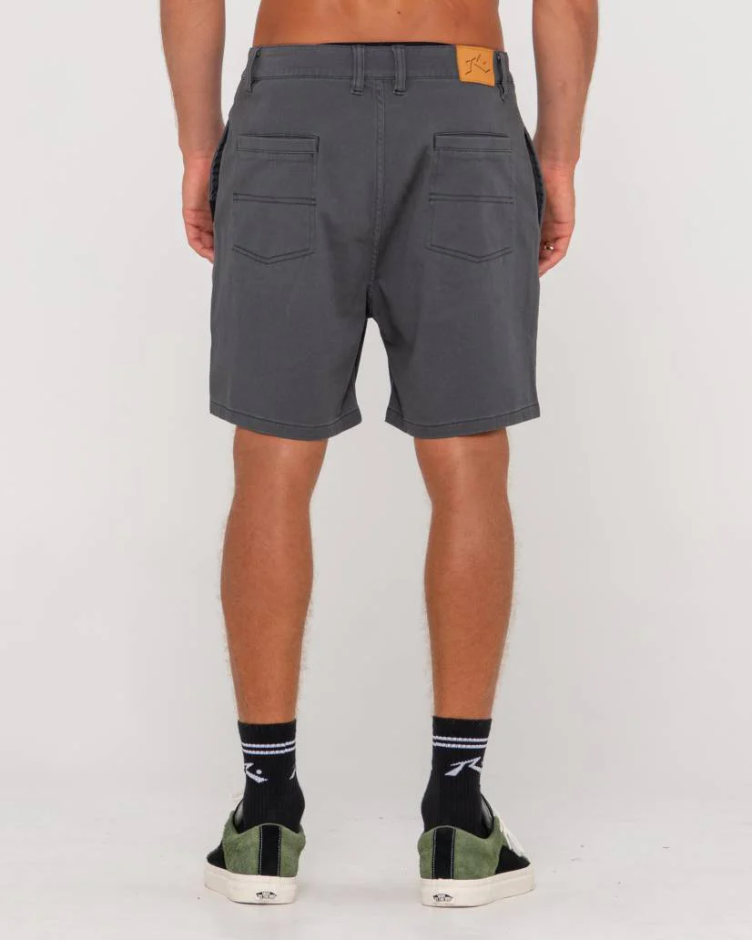 RUSTY Grilled Relaxed Chino Short - Pavement - Image 5
