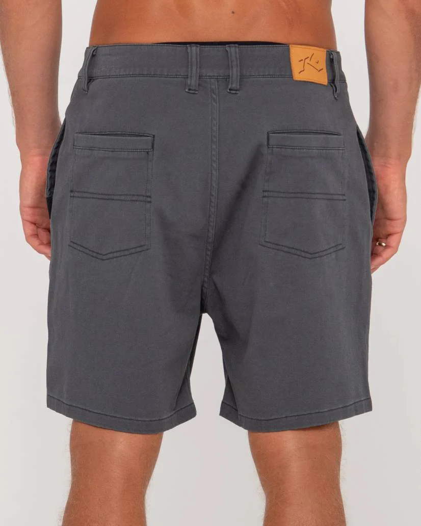 RUSTY Grilled Relaxed Chino Short - Pavement - Image 6