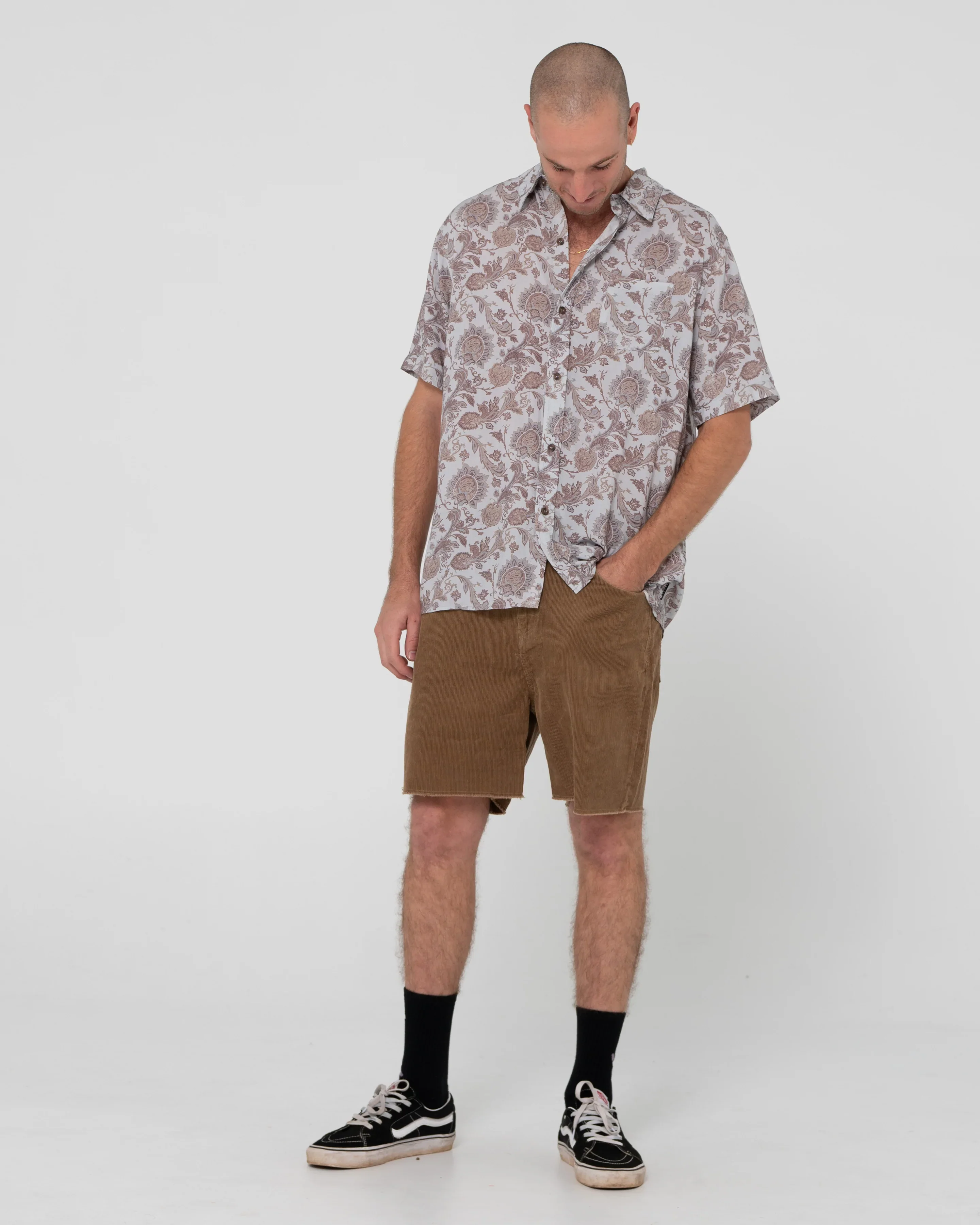 Rusty Hazed Short Sleeve Shirt - Light Fennel