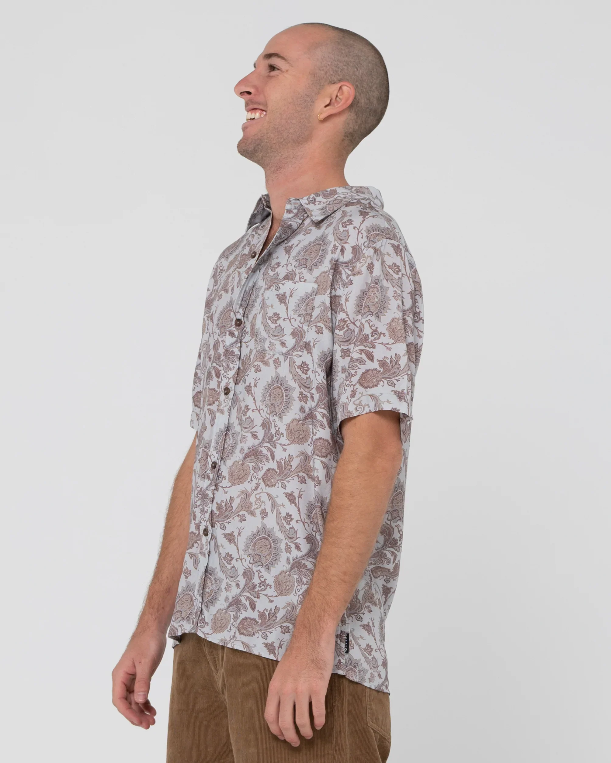 Rusty Hazed Short Sleeve Shirt - Light Fennel - Image 3