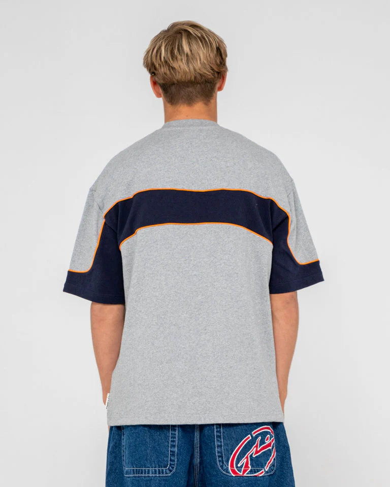 RUSTY Kinetic Short Sleeve Heavy Tee - Grey Marle - Image 4