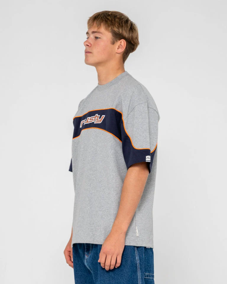 RUSTY Kinetic Short Sleeve Heavy Tee - Grey Marle - Image 5