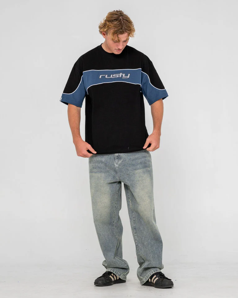RUSTY Kinetic Short Sleeve Heavy Tee - Black - Image 2
