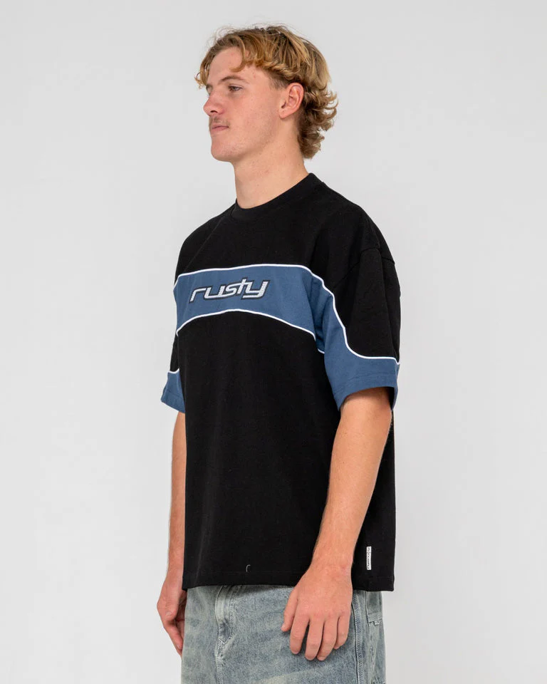 RUSTY Kinetic Short Sleeve Heavy Tee - Black - Image 4