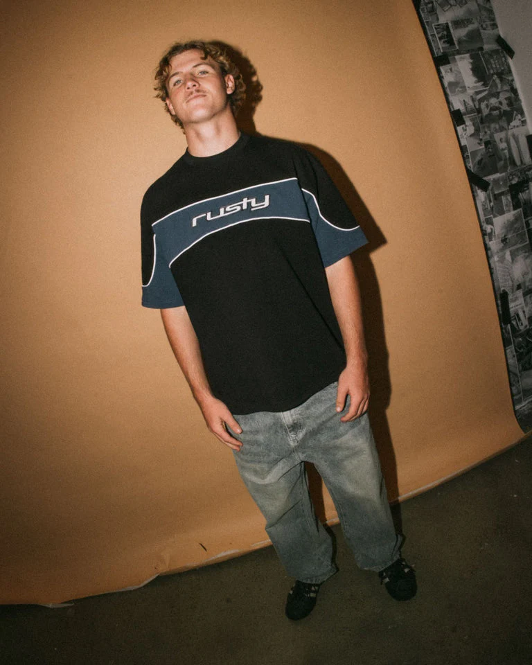 RUSTY Kinetic Short Sleeve Heavy Tee - Black - Image 6