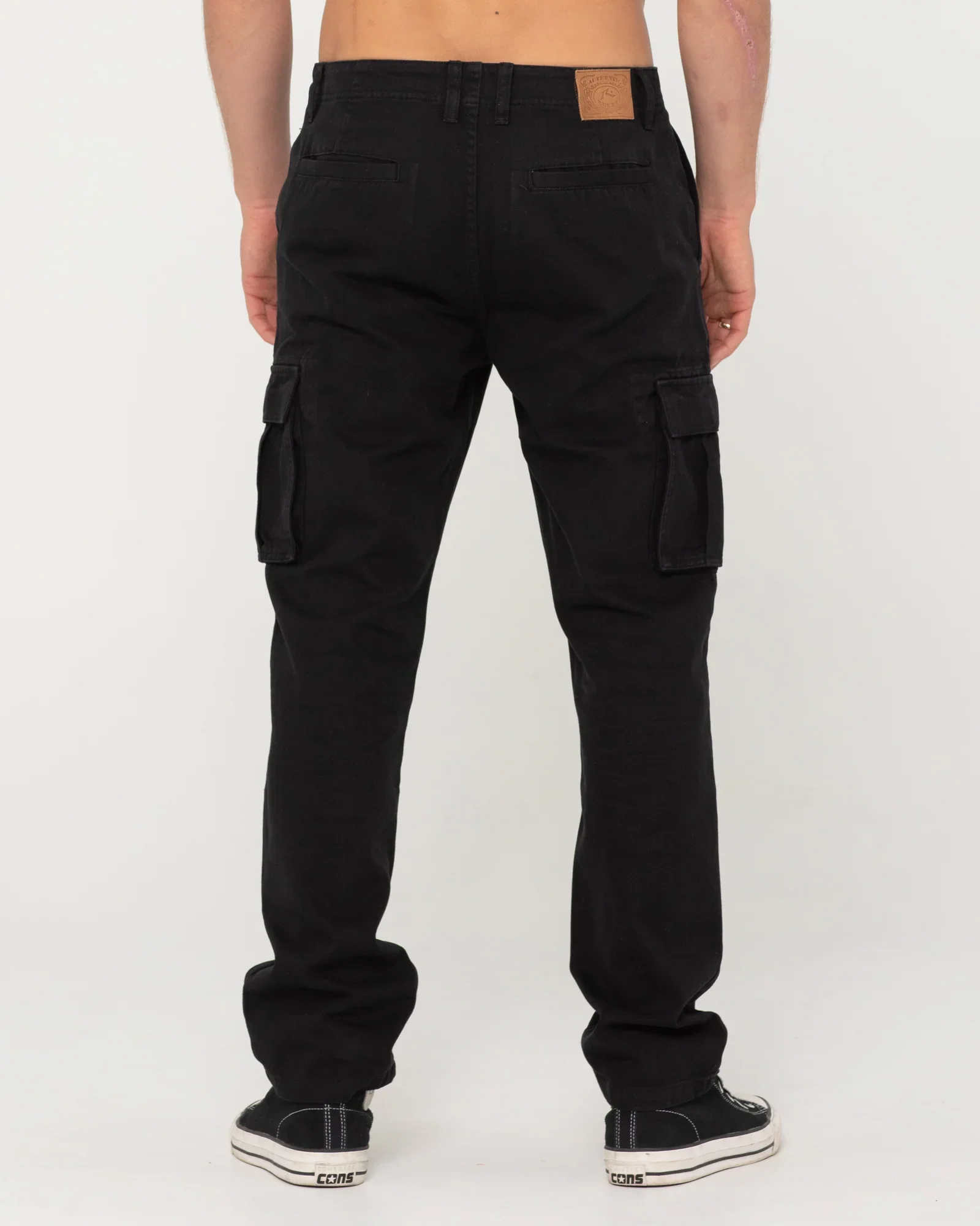 RUSTY Manila Straight Fit Cargo Pant - Black - Image 2