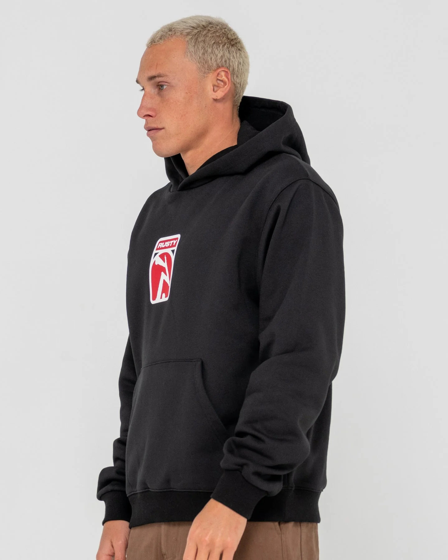 RUSTY Nanotech Heavy Fleece Hoodie - Black - Image 3