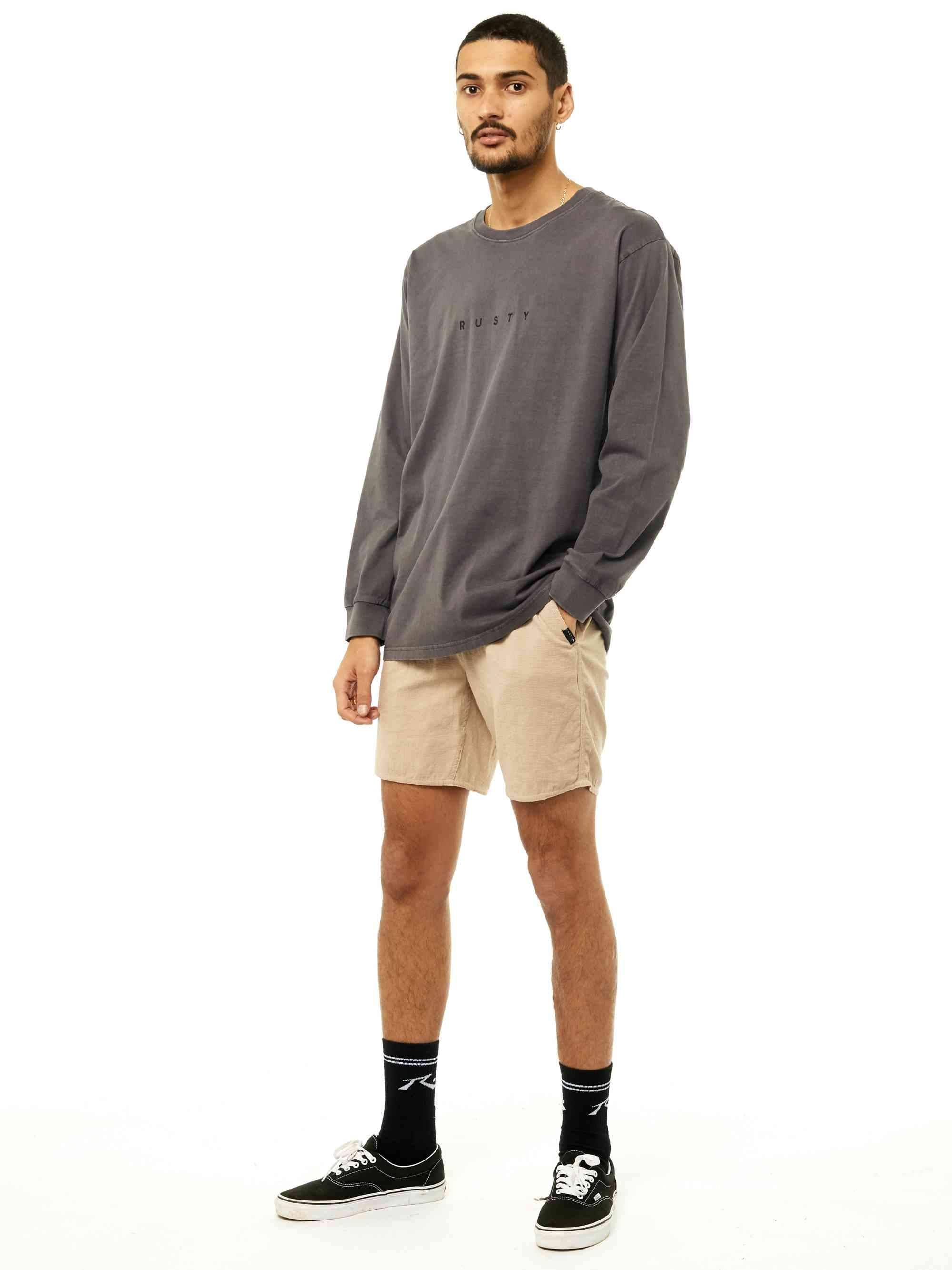 Rusty Overtone Elastic Linen Shorts - Humus - Image 6
