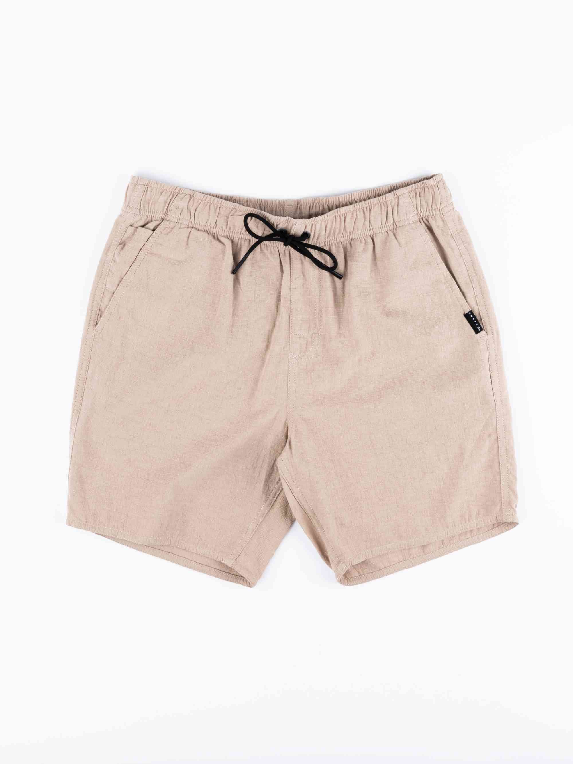 Rusty Overtone Elastic Linen Shorts - Humus - Image 7