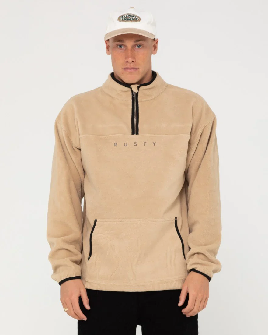 RUSTY Polarized 1/4 Zip Polar Fleece - Light Fennel - Image 2